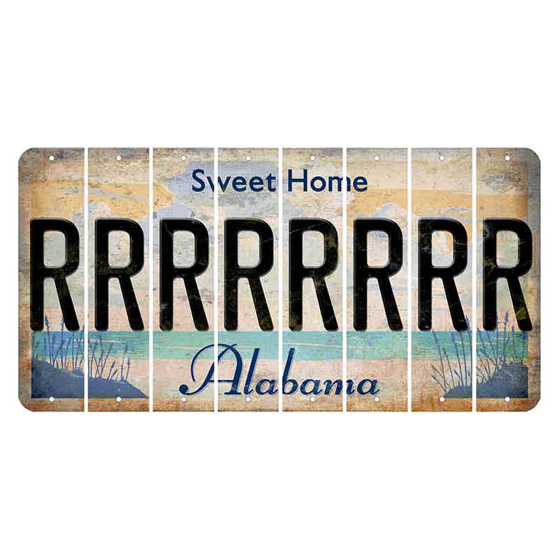 Sweet Home Alabama Cut License Plate Strips (Set of 8)