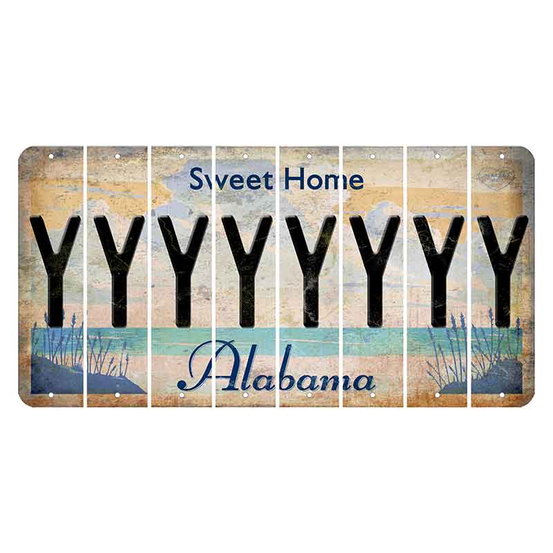 Sweet Home Alabama Cut License Plate Strips (Set of 8)