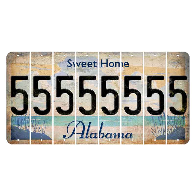 Sweet Home Alabama Cut License Plate Strips (Set of 8)