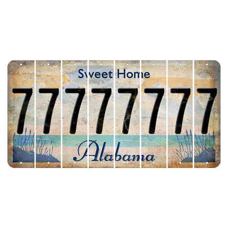 Sweet Home Alabama Cut License Plate Strips (Set of 8)