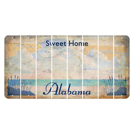 Sweet Home Alabama Cut License Plate Strips (Set of 8)