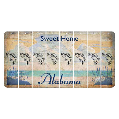 Sweet Home Alabama Cut License Plate Strips (Set of 8)