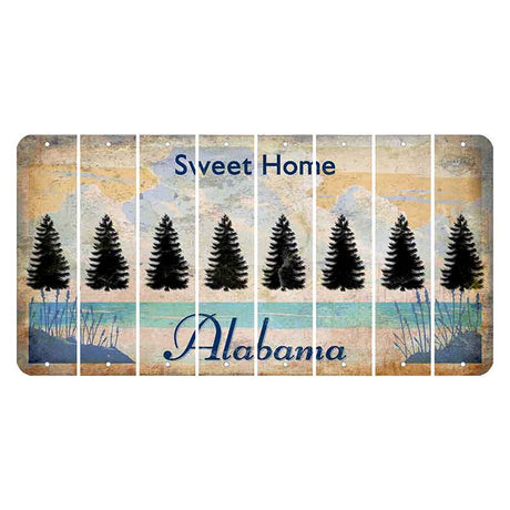 Sweet Home Alabama Cut License Plate Strips (Set of 8)