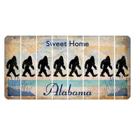 Sweet Home Alabama Cut License Plate Strips (Set of 8)