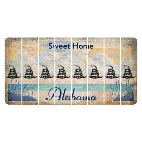 Sweet Home Alabama Cut License Plate Strips (Set of 8)