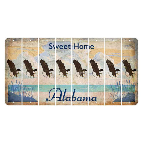 Sweet Home Alabama Cut License Plate Strips (Set of 8)