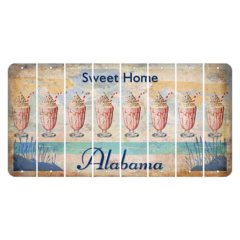 Sweet Home Alabama Cut License Plate Strips (Set of 8)