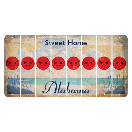 Sweet Home Alabama Cut License Plate Strips (Set of 8)