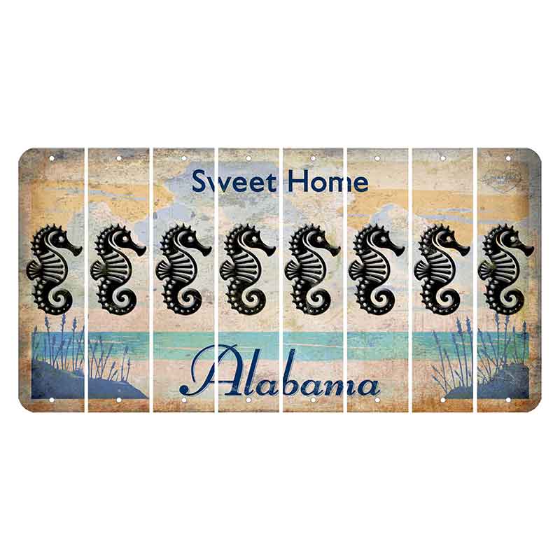 Sweet Home Alabama Cut License Plate Strips (Set of 8)