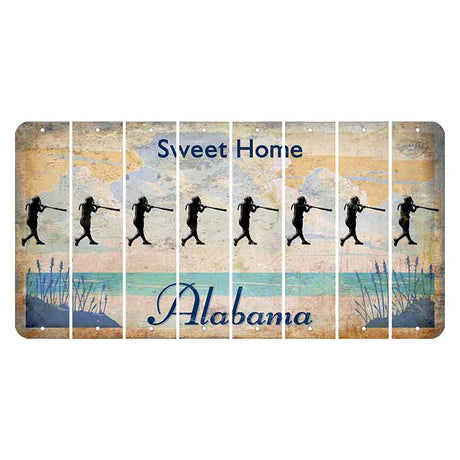 Sweet Home Alabama Cut License Plate Strips (Set of 8)