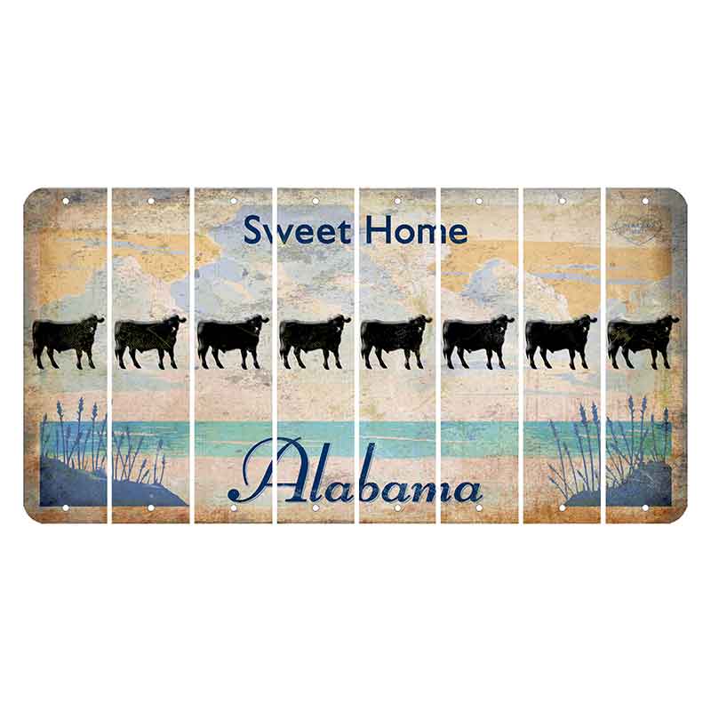 Sweet Home Alabama Cut License Plate Strips (Set of 8)