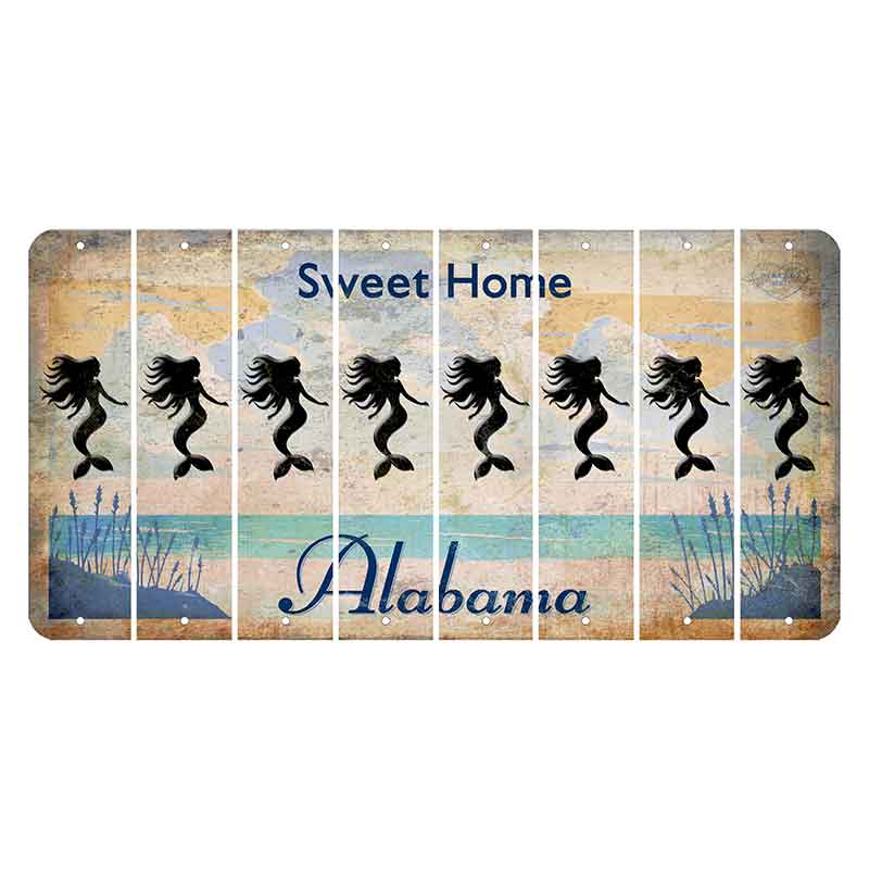 Sweet Home Alabama Cut License Plate Strips (Set of 8)