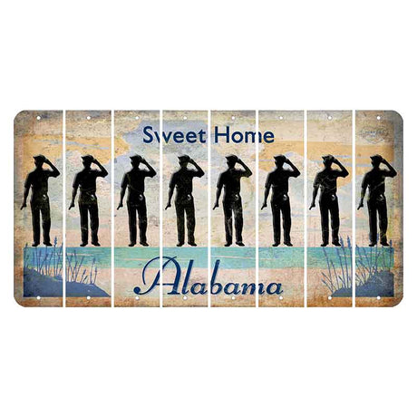 Sweet Home Alabama Cut License Plate Strips (Set of 8)