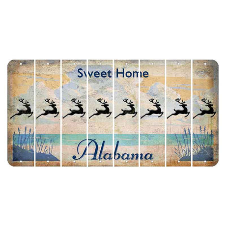 Sweet Home Alabama Cut License Plate Strips (Set of 8)