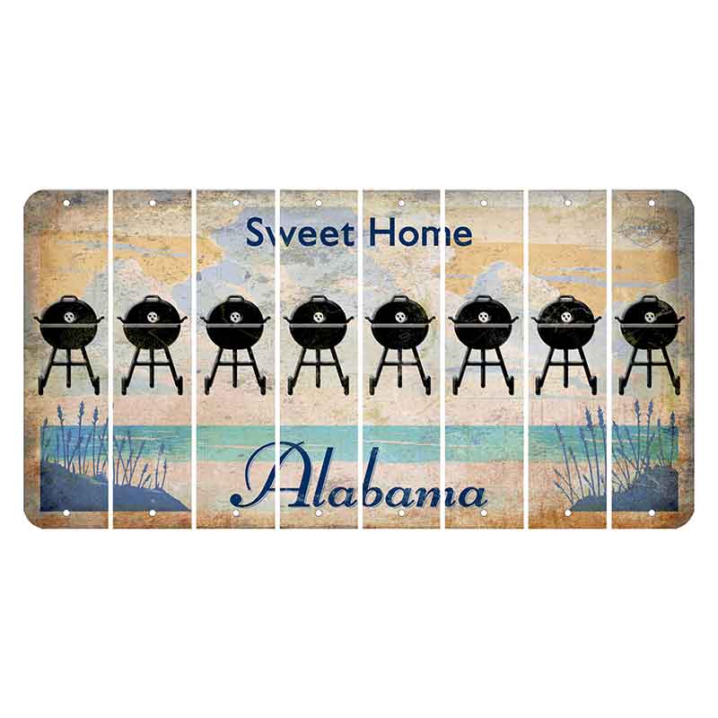 Sweet Home Alabama Cut License Plate Strips (Set of 8)