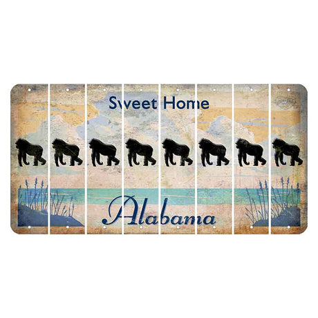 Sweet Home Alabama Cut License Plate Strips (Set of 8)