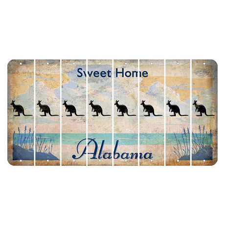 Sweet Home Alabama Cut License Plate Strips (Set of 8)