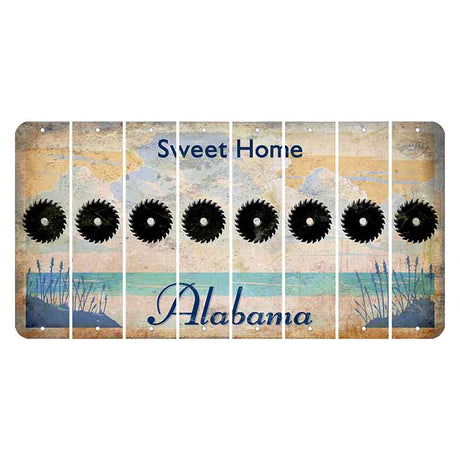 Sweet Home Alabama Cut License Plate Strips (Set of 8)