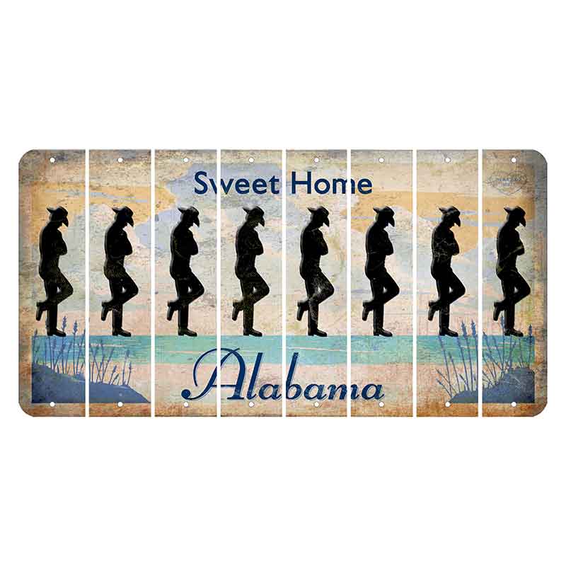 Sweet Home Alabama Cut License Plate Strips (Set of 8)