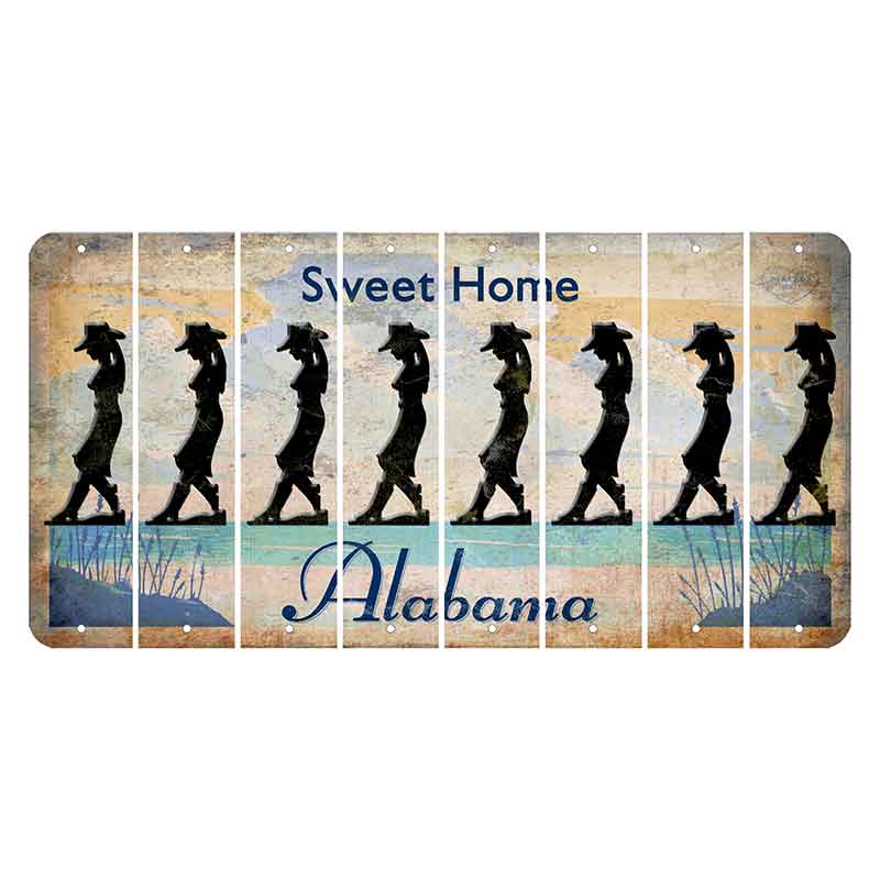 Sweet Home Alabama Cut License Plate Strips (Set of 8)