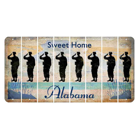 Sweet Home Alabama Cut License Plate Strips (Set of 8)