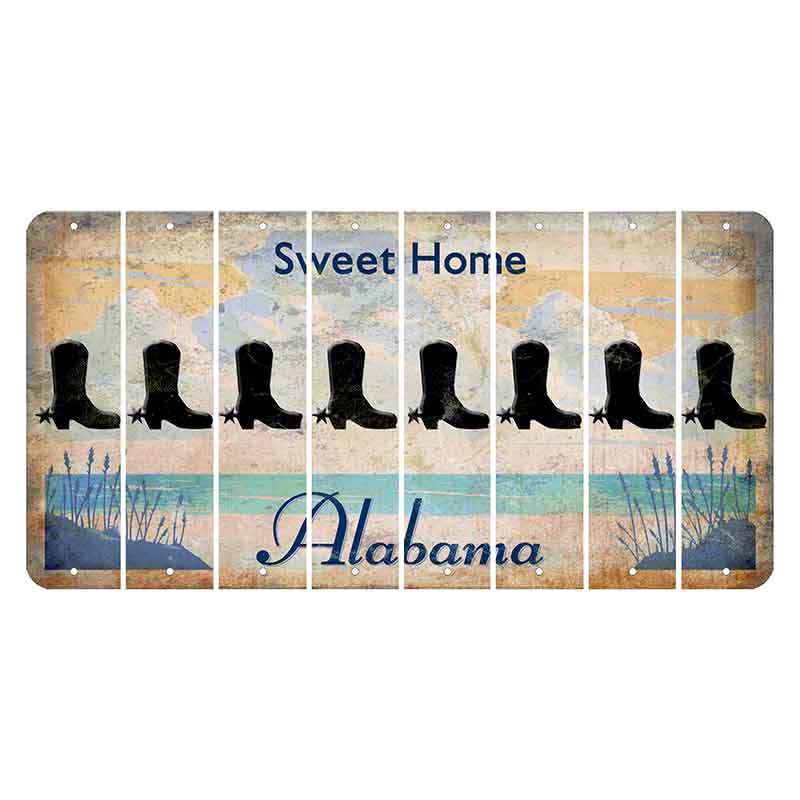 Sweet Home Alabama Cut License Plate Strips (Set of 8)