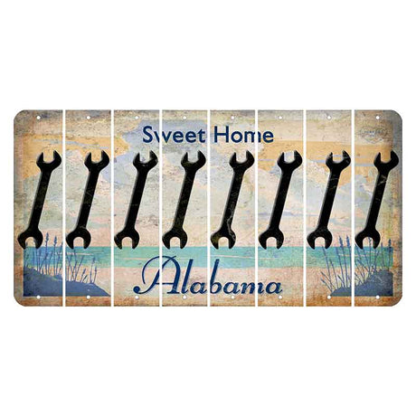 Sweet Home Alabama Cut License Plate Strips (Set of 8)