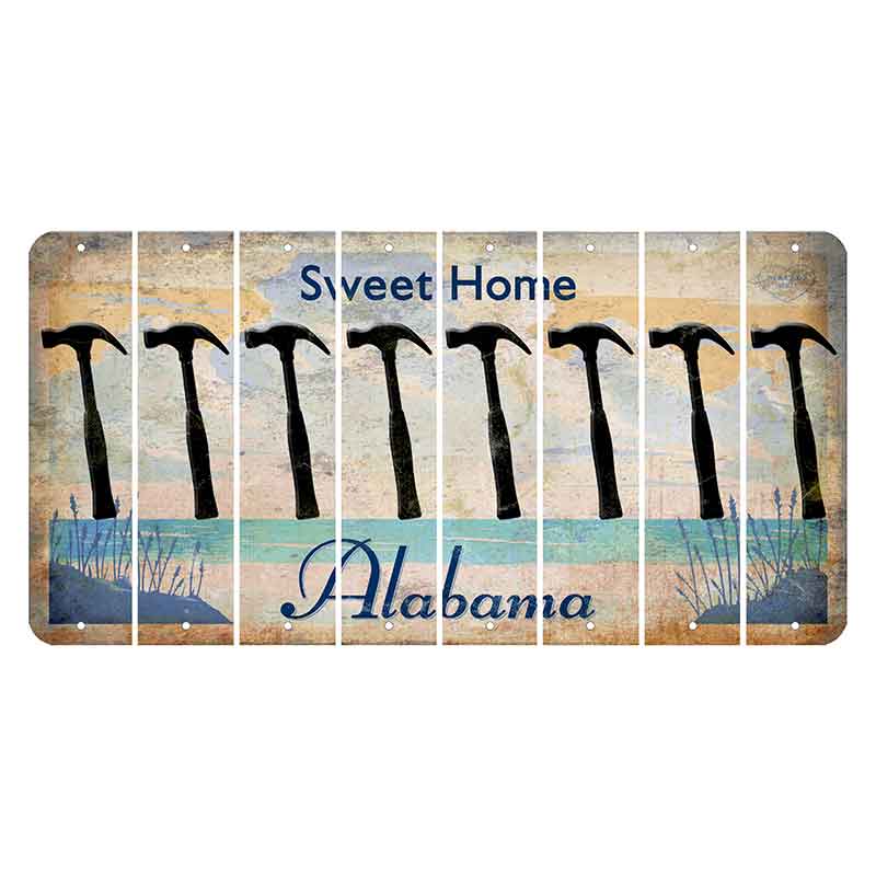 Sweet Home Alabama Cut License Plate Strips (Set of 8)