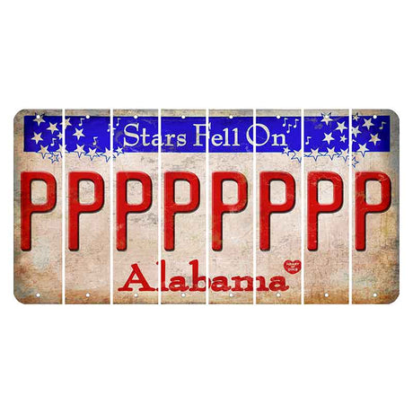 Stars Fell on Alabama Cut License Plate Strips (Set of 8)