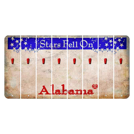 Stars Fell on Alabama Cut License Plate Strips (Set of 8)