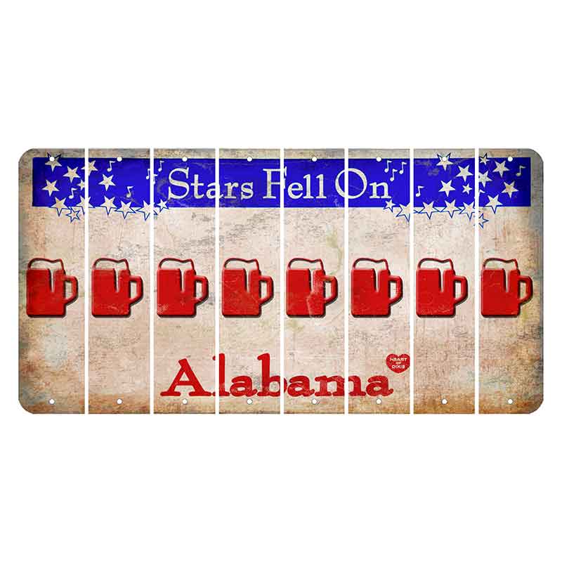 Stars Fell on Alabama Cut License Plate Strips (Set of 8)