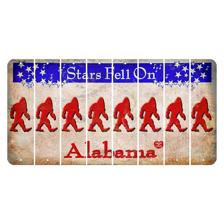 Stars Fell on Alabama Cut License Plate Strips (Set of 8)