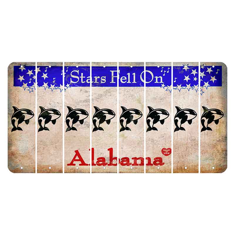 Stars Fell on Alabama Cut License Plate Strips (Set of 8)