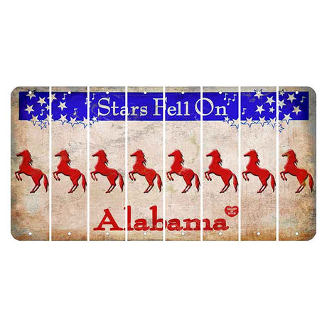 Stars Fell on Alabama Cut License Plate Strips (Set of 8)