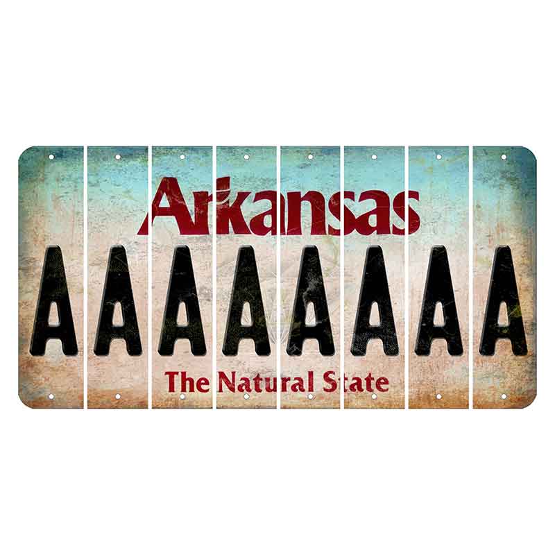 Arkansas Diamond Cut License Plate Strips (Set of 8) A