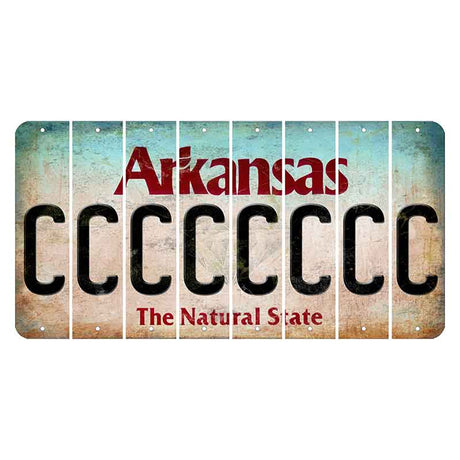 Arkansas Diamond Cut License Plate Strips (Set of 8)