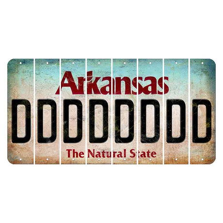 Arkansas Diamond Cut License Plate Strips (Set of 8)