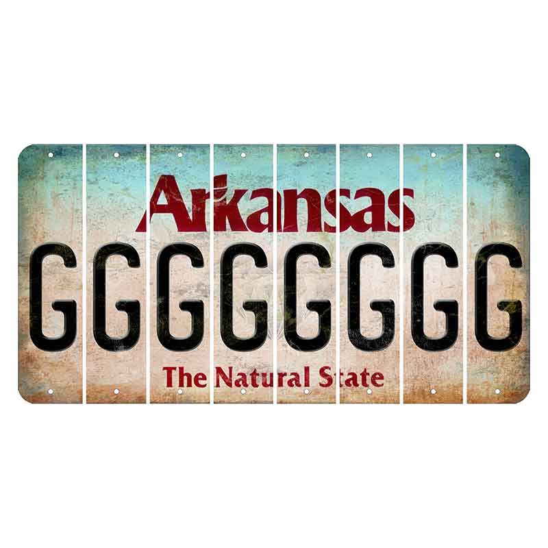 Arkansas Diamond Cut License Plate Strips (Set of 8)