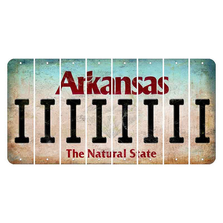 Arkansas Diamond Cut License Plate Strips (Set of 8)