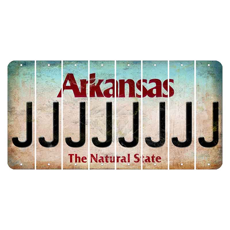 Arkansas Diamond Cut License Plate Strips (Set of 8)