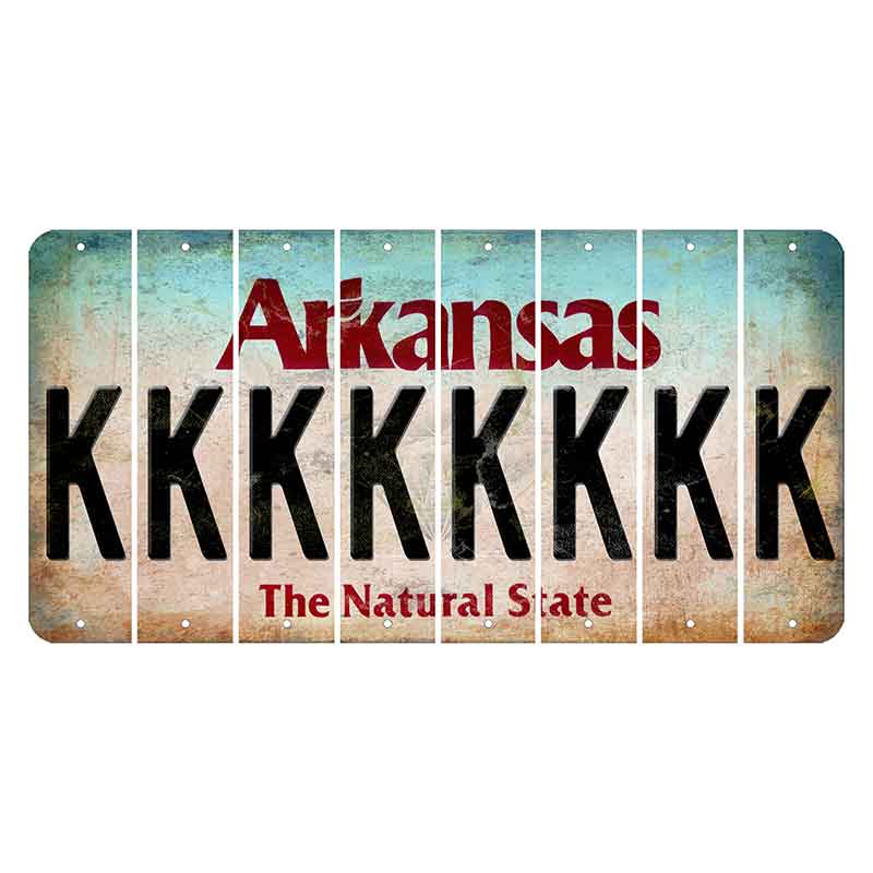 Arkansas Diamond Cut License Plate Strips (Set of 8)