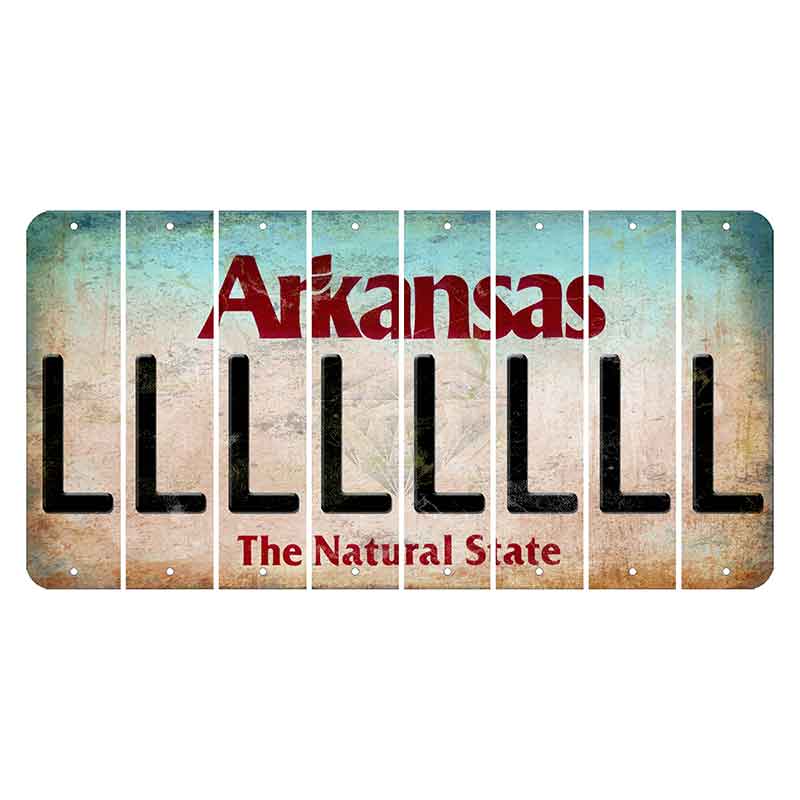 Arkansas Diamond Cut License Plate Strips (Set of 8)