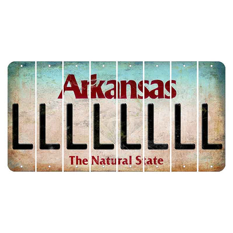 Arkansas Diamond Cut License Plate Strips (Set of 8)