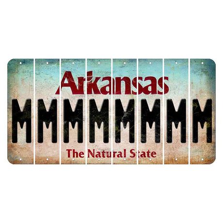 Arkansas Diamond Cut License Plate Strips (Set of 8)