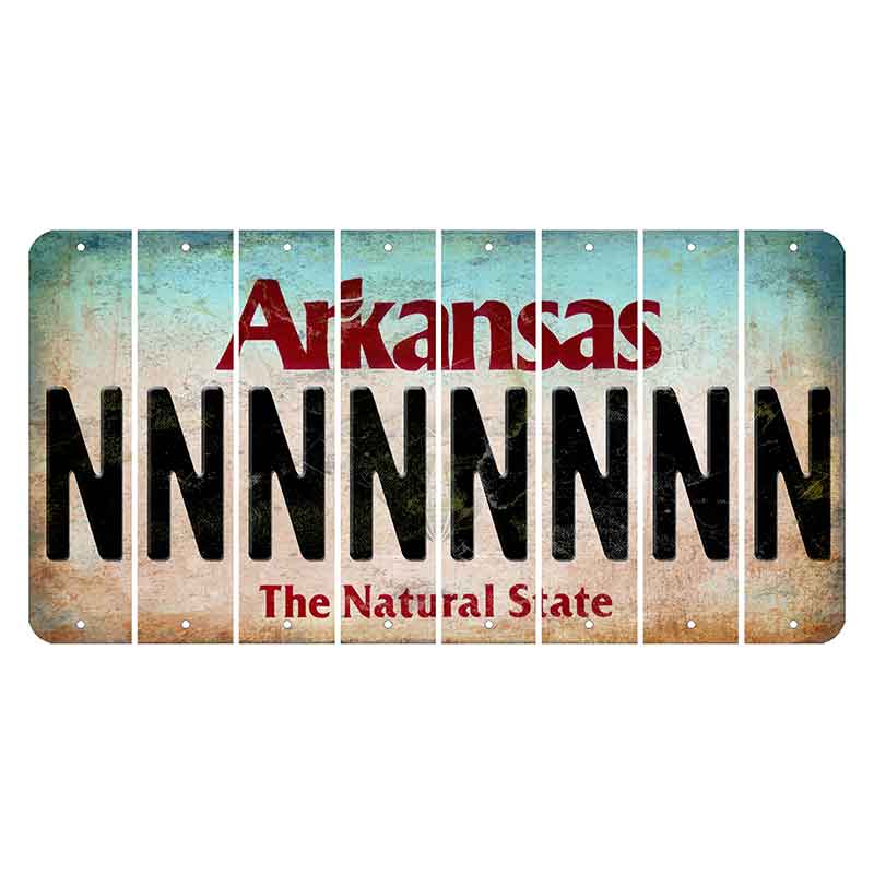 Arkansas Diamond Cut License Plate Strips (Set of 8)