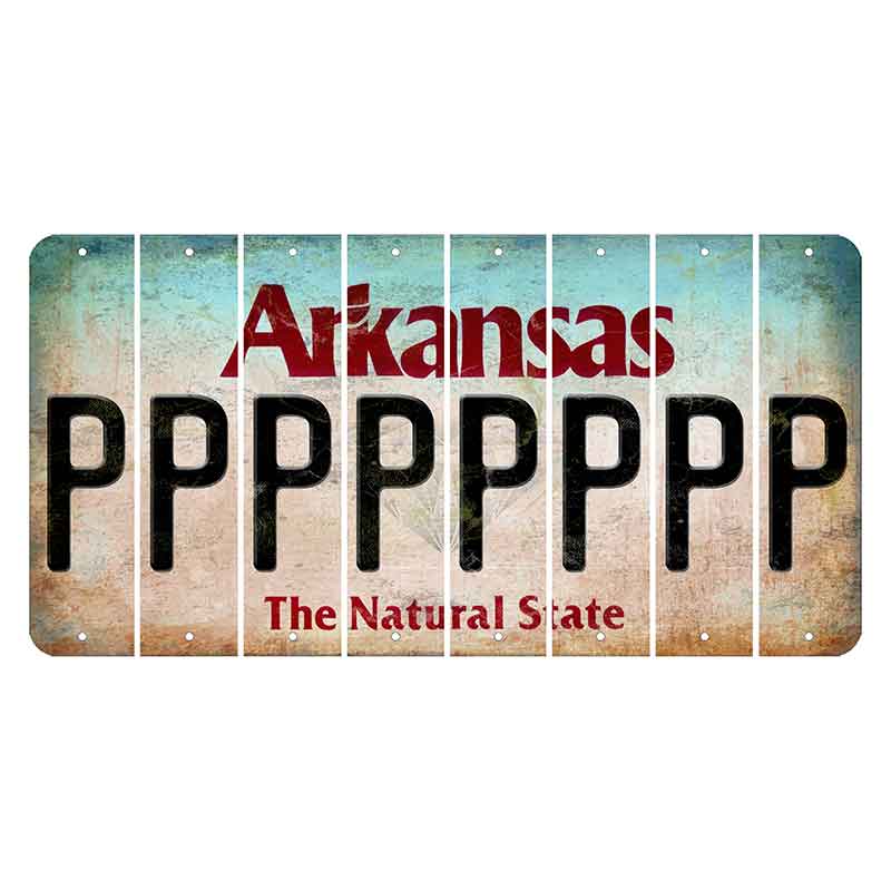 Arkansas Diamond Cut License Plate Strips (Set of 8)