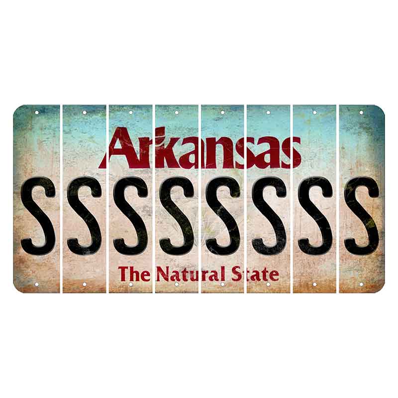 Arkansas Diamond Cut License Plate Strips (Set of 8)