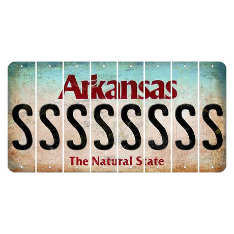 Arkansas Diamond Cut License Plate Strips (Set of 8)