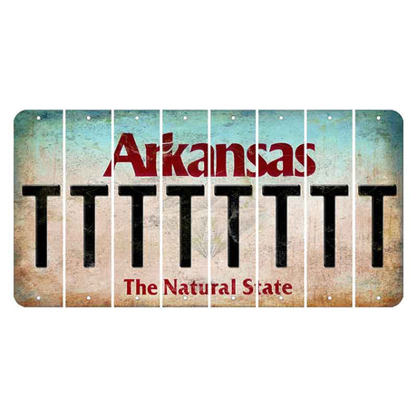 Arkansas Diamond Cut License Plate Strips (Set of 8)