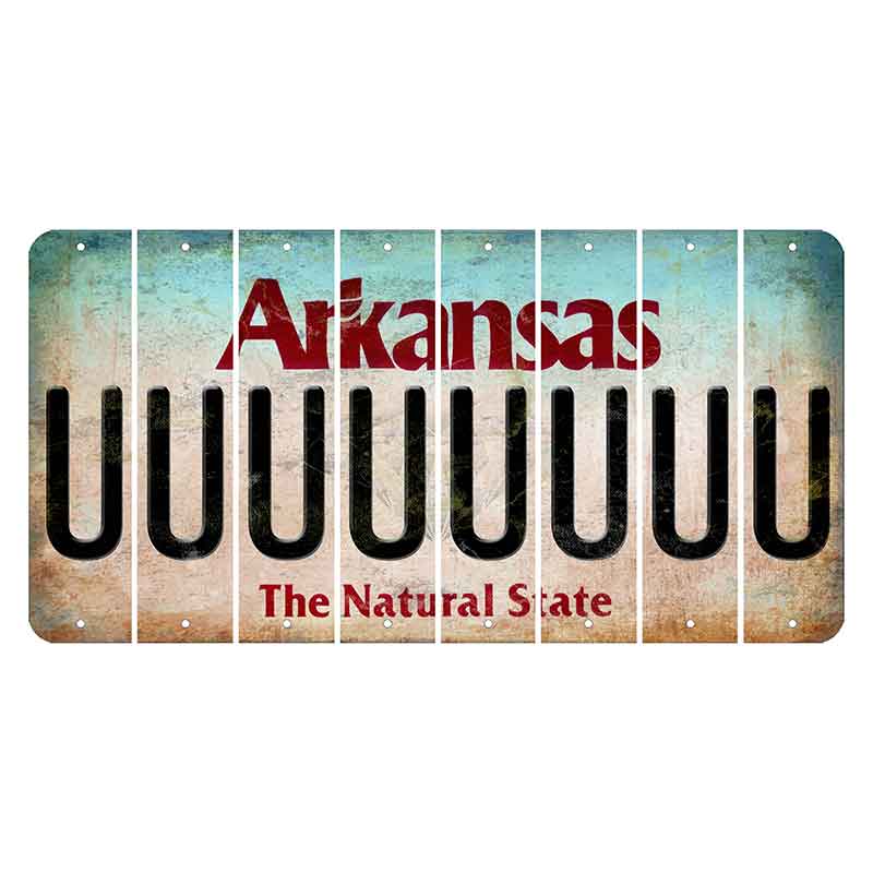 Arkansas Diamond Cut License Plate Strips (Set of 8)